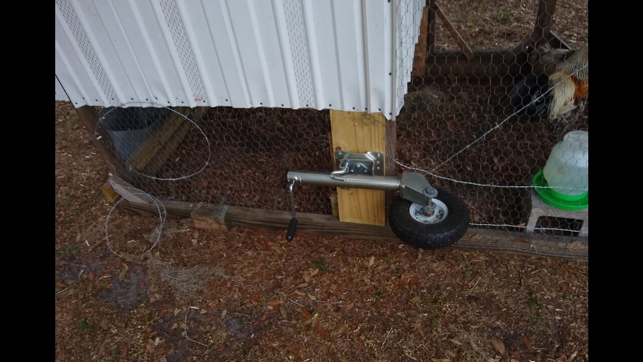 The Best DIY Chicken Tractor Wheels Using Trailer Jacks