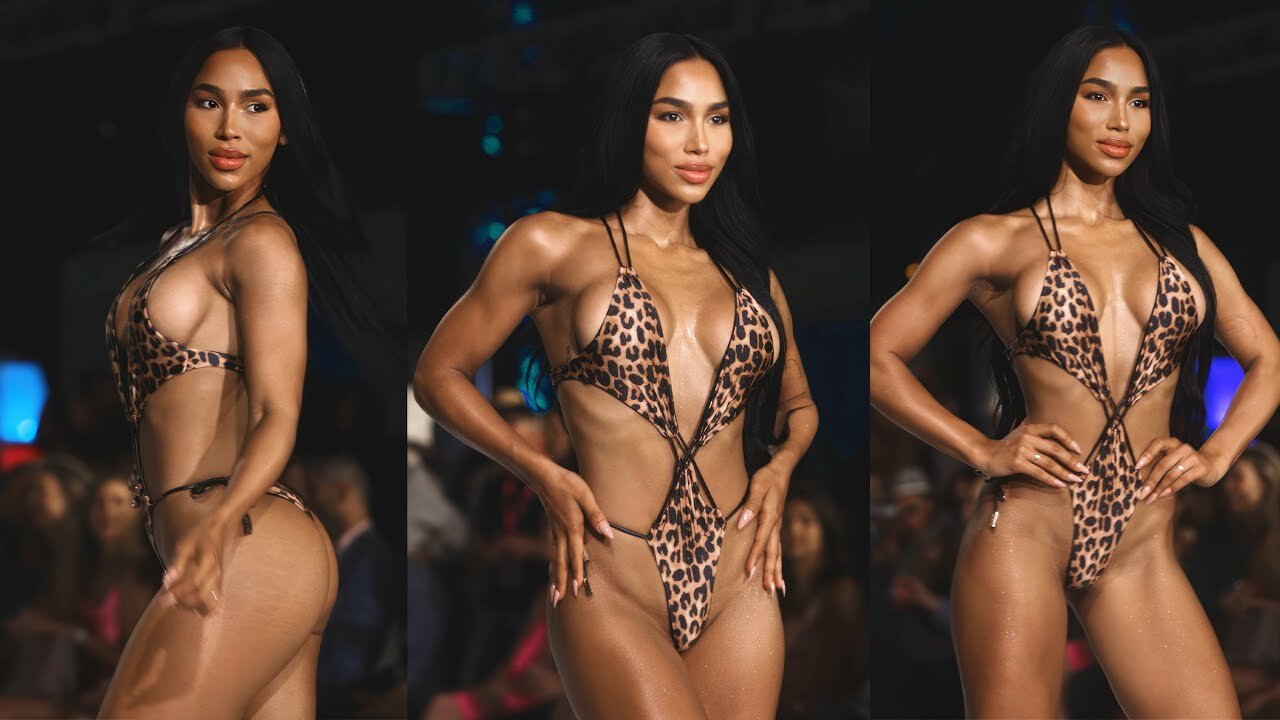 HOTTEST 4k Slow-Motion Walk Of Virginia Sanhouse In Bikini for Vanity Couture At Miami Swim Week!!