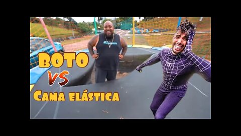 TENTE NÃO RIR - BOTO VS CAMA ELASTICA DO THIAGO REIS