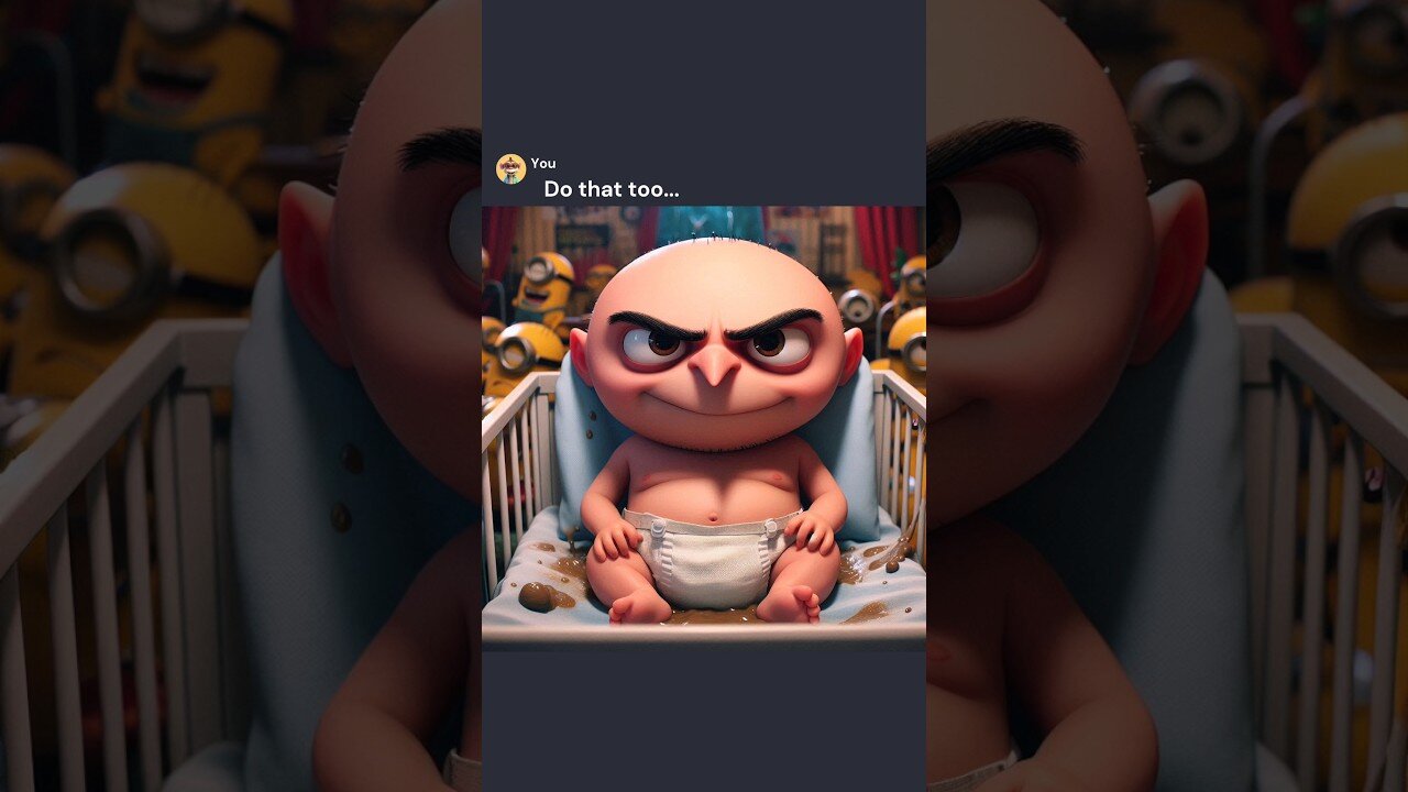 Baby Gru Vs Dad Gru 🤣 (Ai Adaptation) Orig: ‪@ricoanimations0‬ #ai #memes #funny