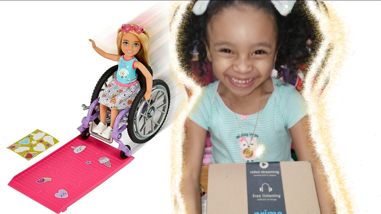 Stella opens New ​Barbie Chelsea Doll & Wheelchair 👩‍🦽 Toy