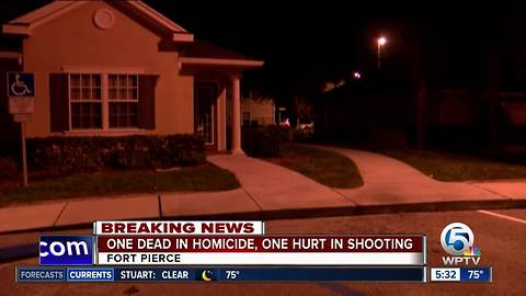 1 dead in Fort Pierce homicide, 1 injured in nearby shooting