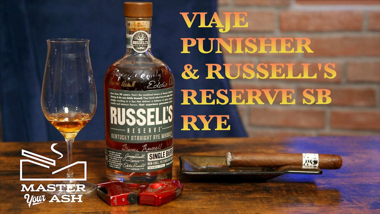 Viaje Skull & Bones WLP Punisher Cigar & Russell's Reserve Single Barrel Rye Whiskey Pairing