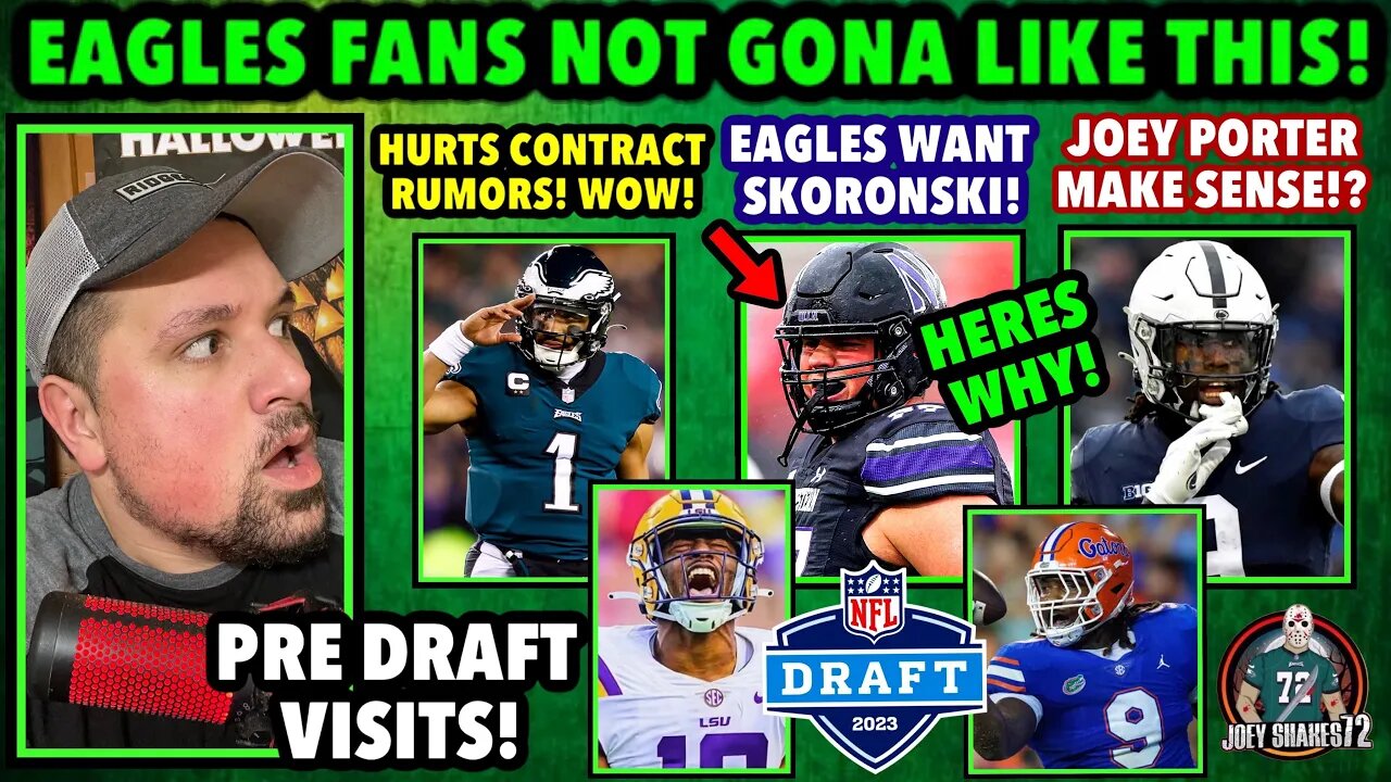 EAGLES FANS NOT GONA LIKE THIS! SKORONSKI AT 10! EAGLES PRE DRAFT VISITS! BIJAN TO PATRIOTS!? UPDATE