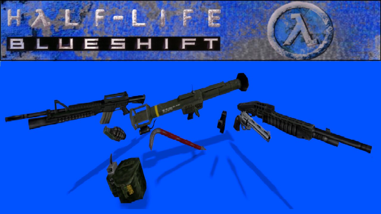 Half Life Blue Shift Weapons in First Person [GREEN SCREEN]