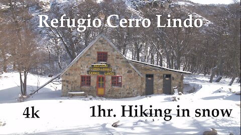 1 hour HIKING in SNOW (1hr.) - 4k - Refugio Cerro Lindo, El Bolsón - Patagonia Argentina