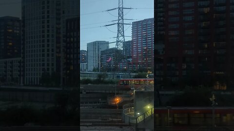 DLR Trains travelling through Canning Town station #trains