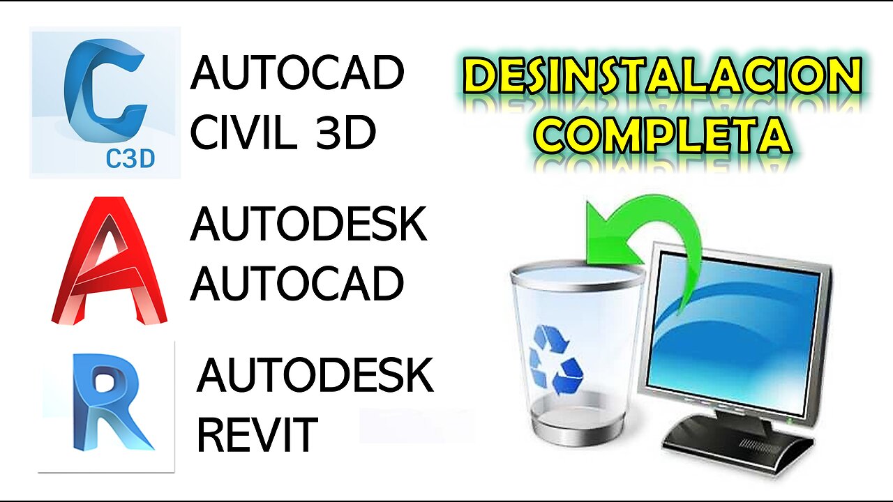 Como desinstalar por completo los programas de AUTODESK (Autocad, Revit, Civil3D, Robot, etc)