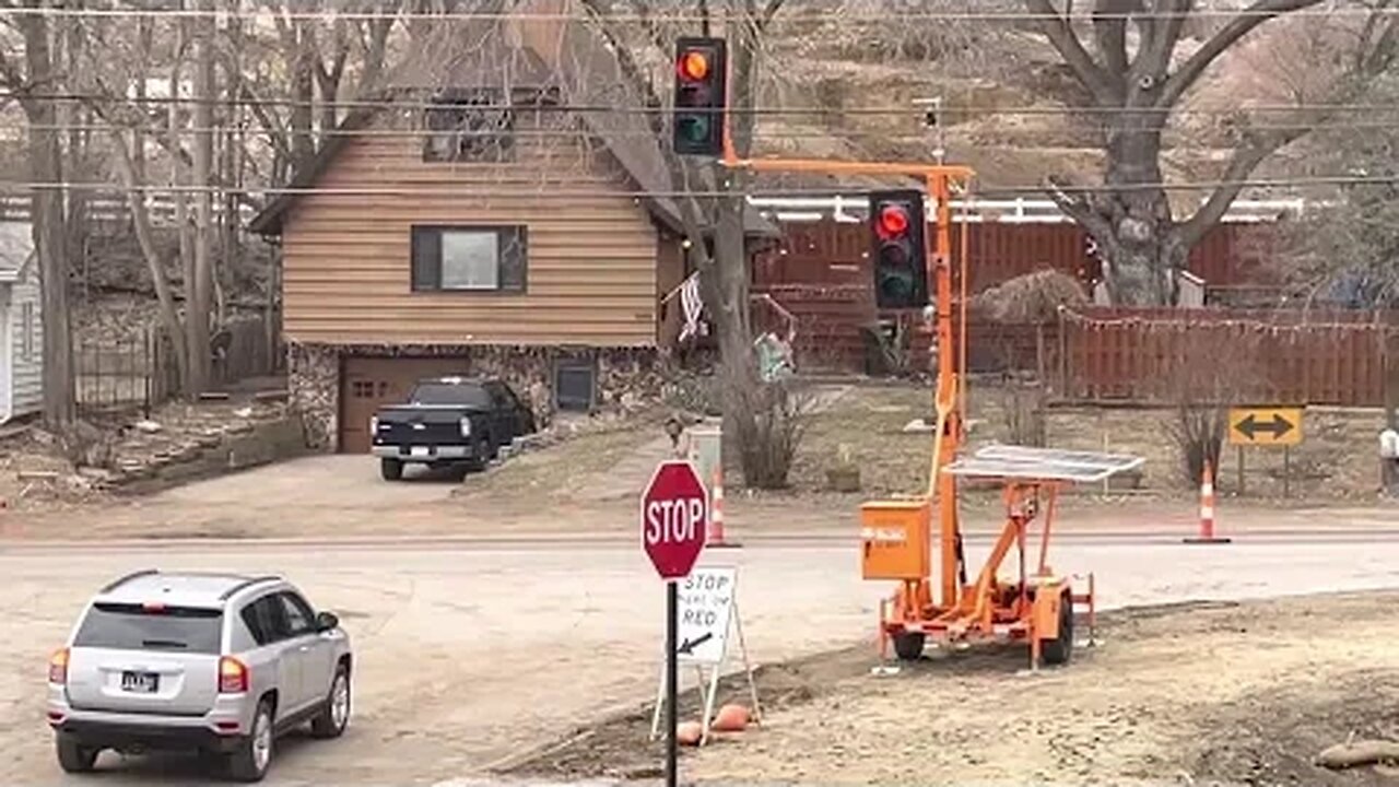 New Stop Lights & My Temporary Mail Box is Relocated. Road Construction Project.