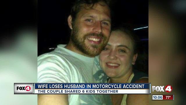 Mom left to raise six kids after husband dies in motorcycle accident