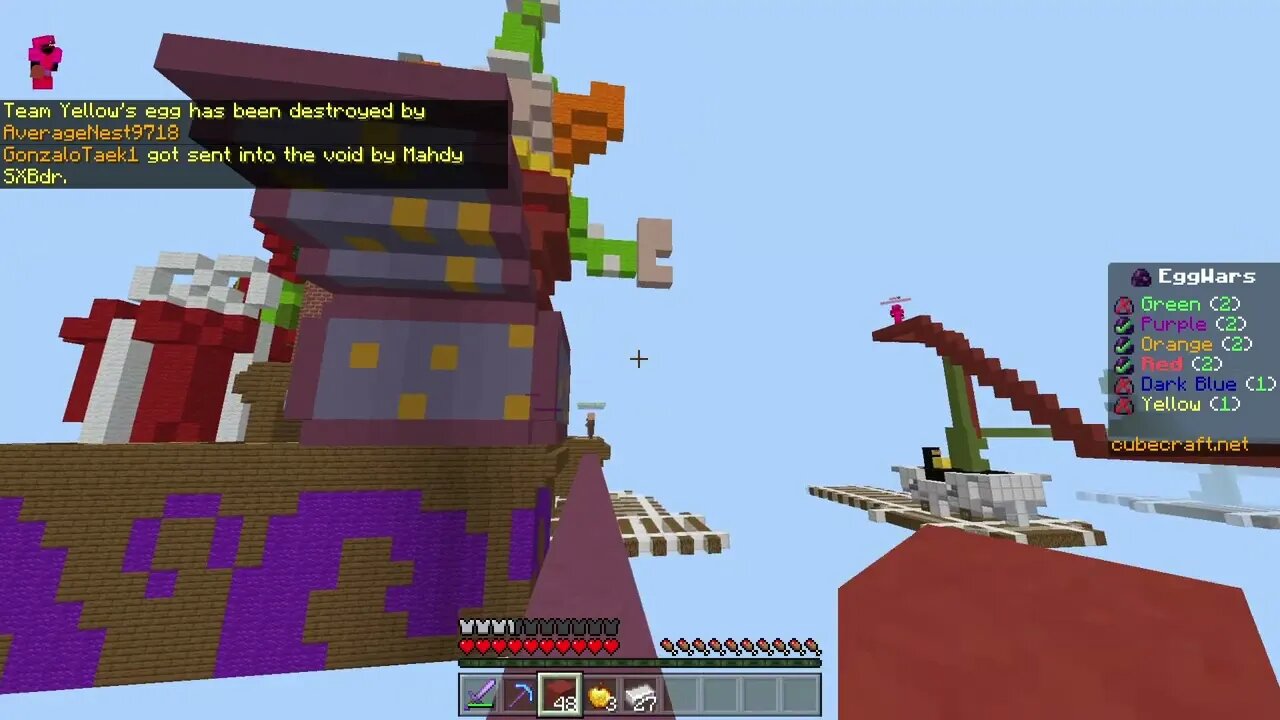 minecraft noob got STUCKED so I left him there