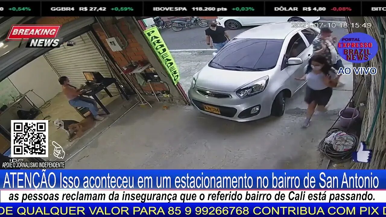 ATENÇÃO Isso aconteceu em um estacionamento no bairro de San Antonio