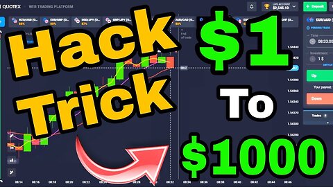 How To Make $1 to $1000 | new quotex strategy | $10 to $1000 binary | pocket option | iq option