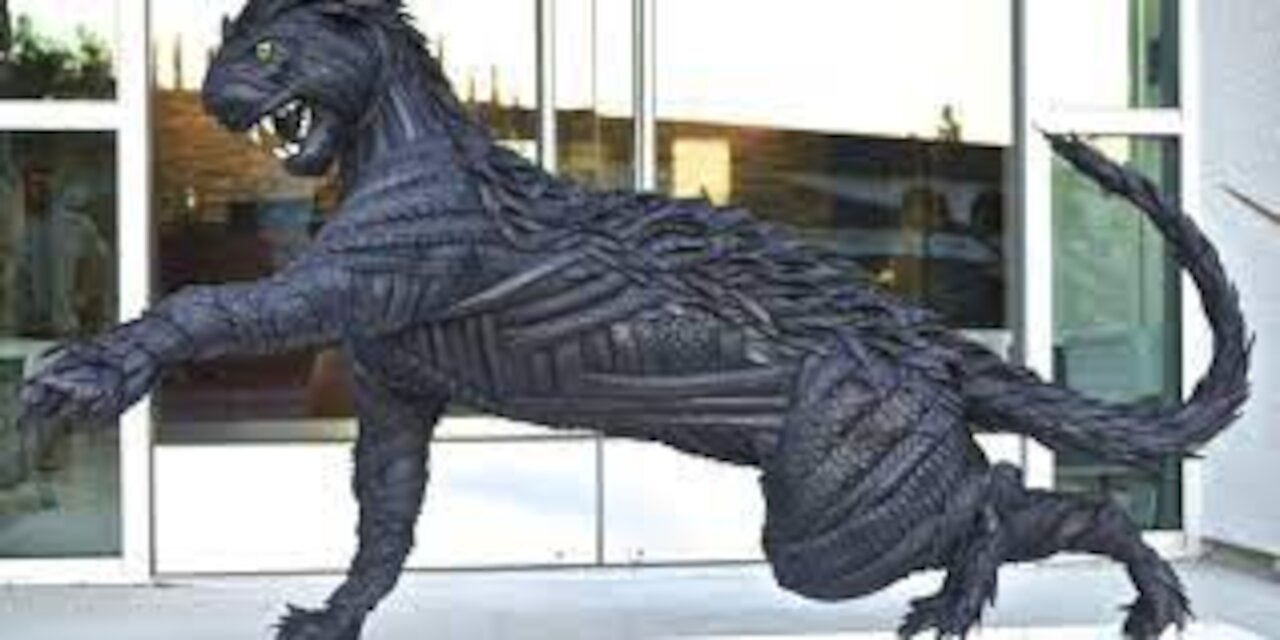 Animal Sculptures Made Of Tire