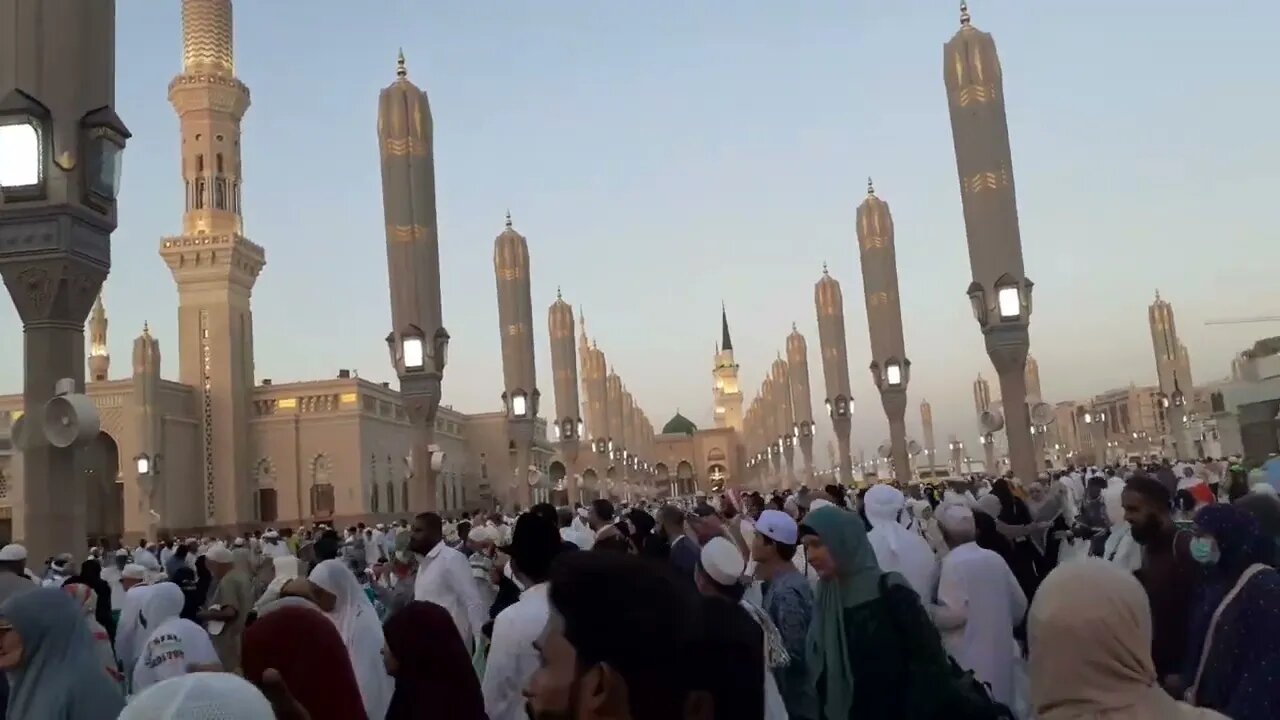 Beautiful evening in Masjid e Nabawi | Madina