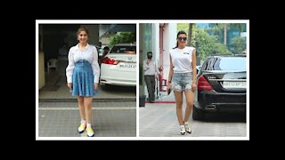 Urvashi Rautela & Dhwani Bhanushali at T-Series office | SpotboyE