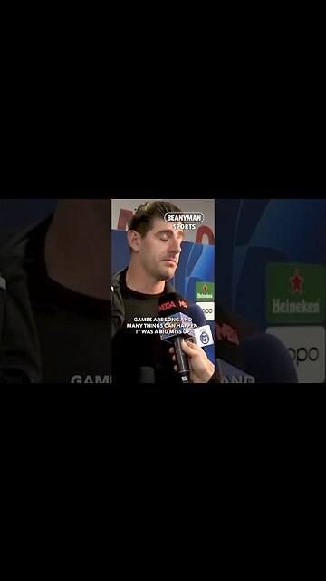 'It was a BIG miss up! It bounced against my knee. That's it' | Thibaut Courtois