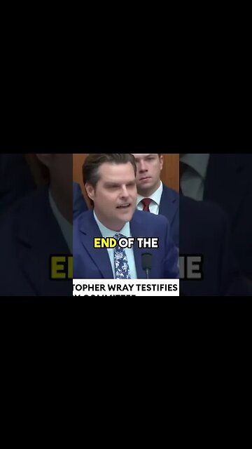 Lack of Trust in the FBI A Critique from a Congressman #mattgaetz #shorts #christopherwray