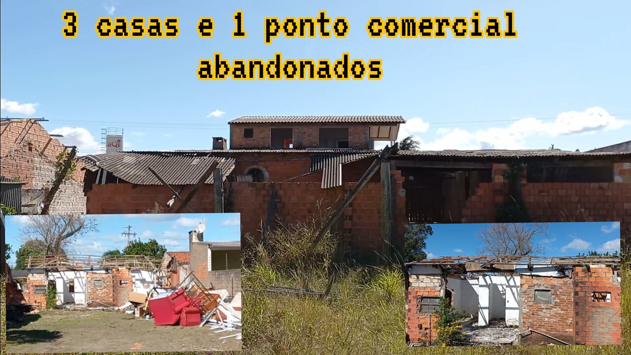 3 casas e 1 ponto comercial abandonados no litoral/RS