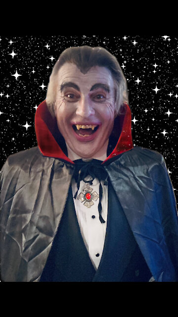 Dracula creeping around my yard on Halloween 2021