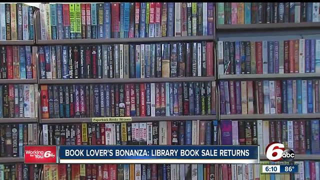 Thousands of books available for sale at Indianapolis Library Services Center