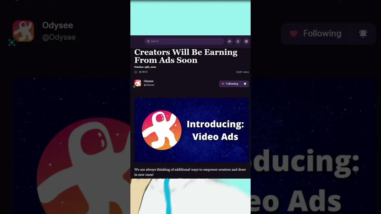 Odysee Will Now Run Ads (+ ANNOUNCEMENT)