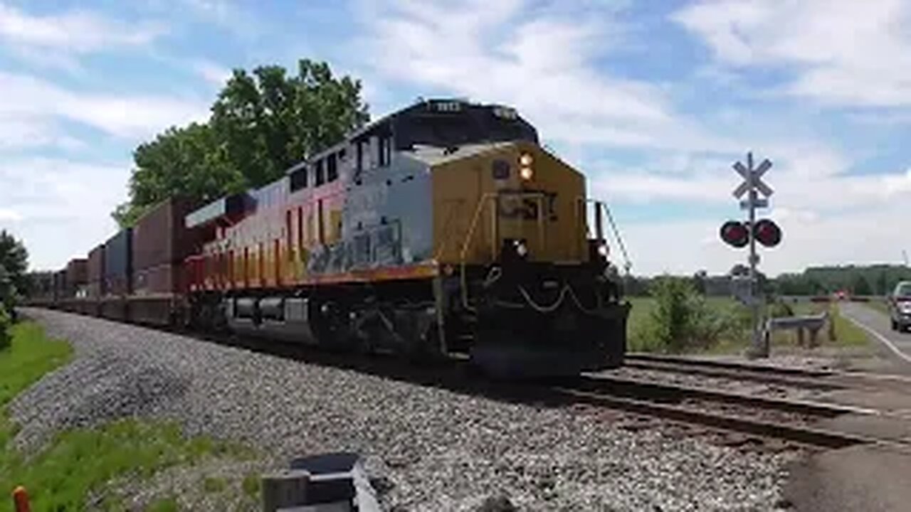 CSX 1973 Chessie System Heritage Unit on CSX X331 from Creston, Ohio June 9, 2023