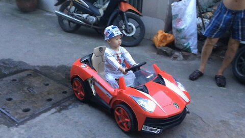 Kid Driving Car