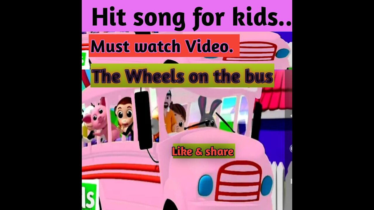 Wheels on the bus kids song