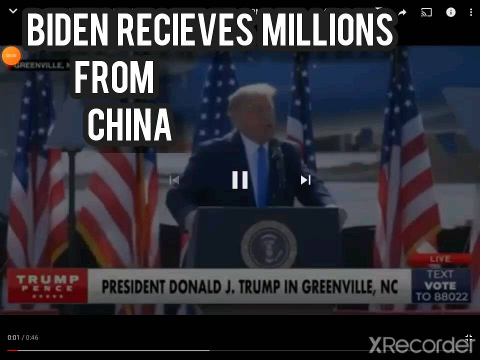 Biden recieve millions from China. While the rest of America only got the virus!