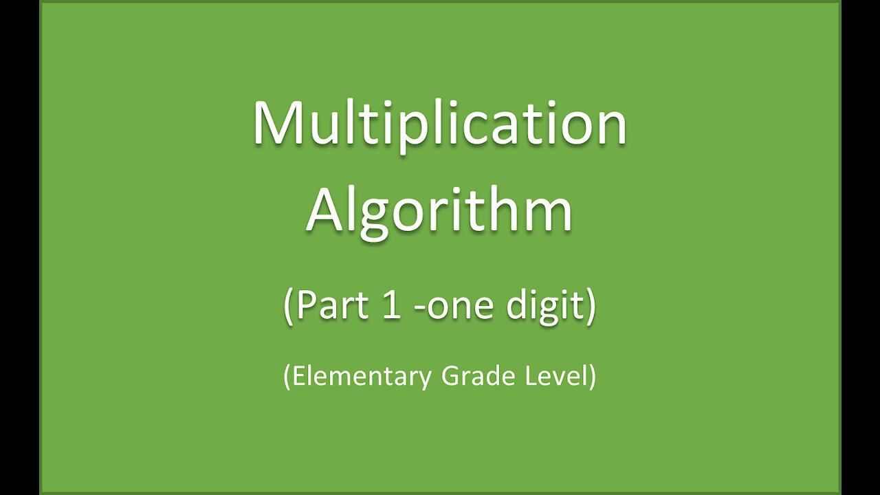 Math-Multiplication Algorithm - part 1