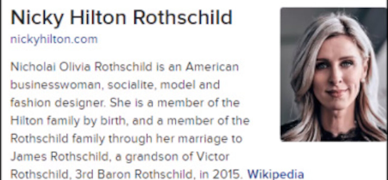 Did You Know The Hilton`s Are Rothschild And Illuminati?