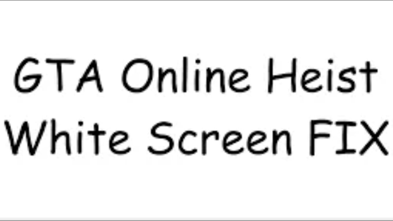 GTA Online - How to fix heist WHITE SCREEN after Casino Heist