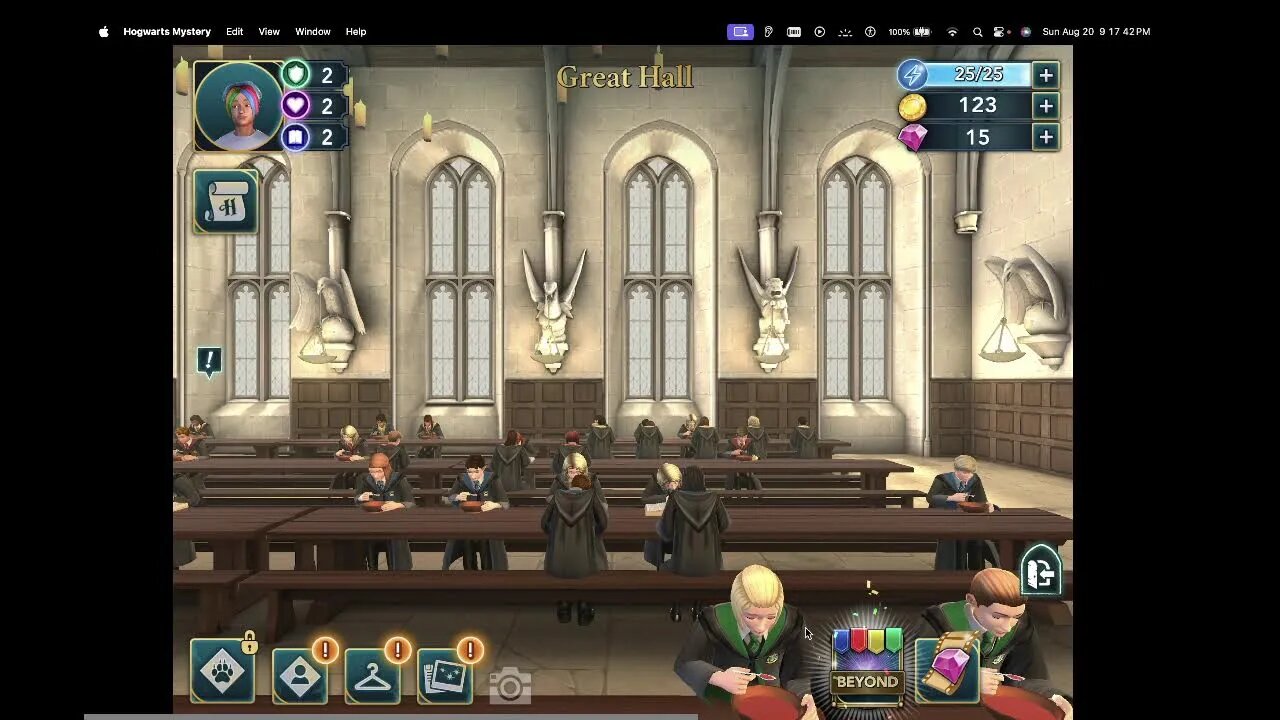 HARRY POTTER eat at HALL HOWARDS MASTERY