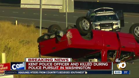 Kent police officer killed during police pursuit in Washington