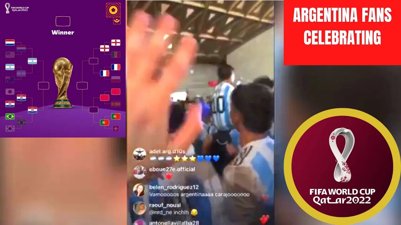 Argentina Fans Celebrating after beating vs Netherlands on Penalties & are Semi Final FIFA World Cup