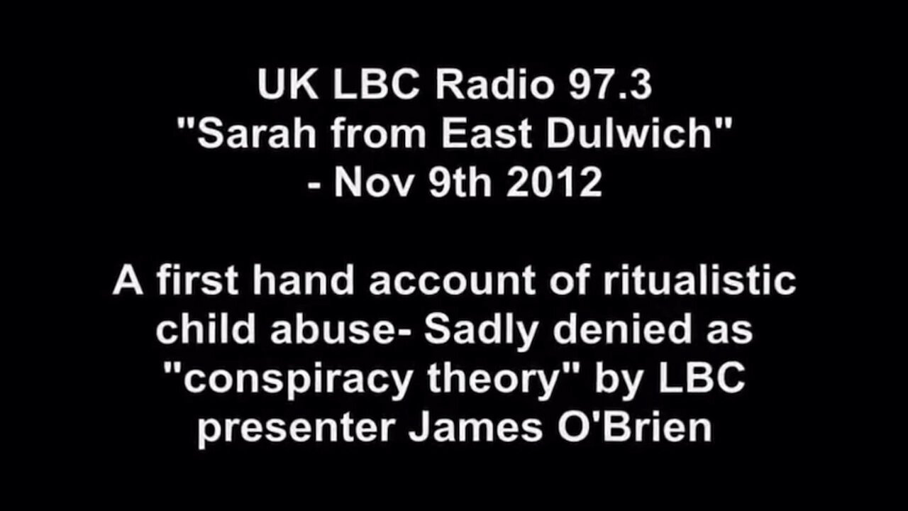 Sarah from East Dulwich, London ~ Masonic Ritual Abuse Survivor SPEAKS OUT💔
