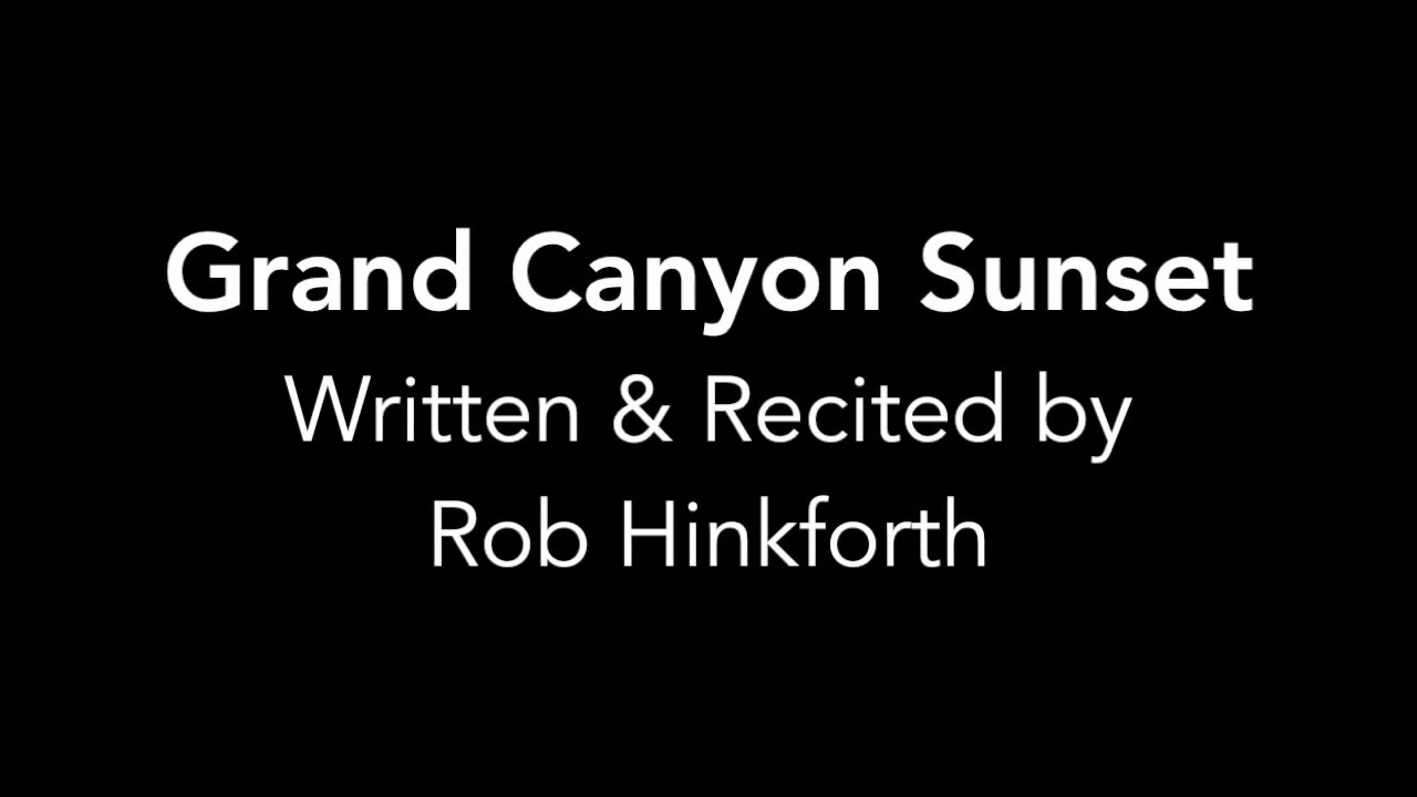 Grand Canyon Sunset ( Spoken Word )