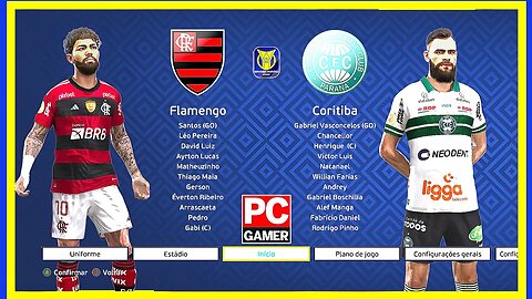 FLAMENGO X CORITIBA - PES2021 PATCH THE BEST 9.8 - BRASILEIRÃO 2023 - PRIMEIRA RODADA