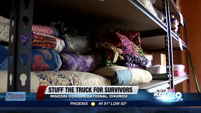 Stuff the truck event collects goods for domestic violence victims