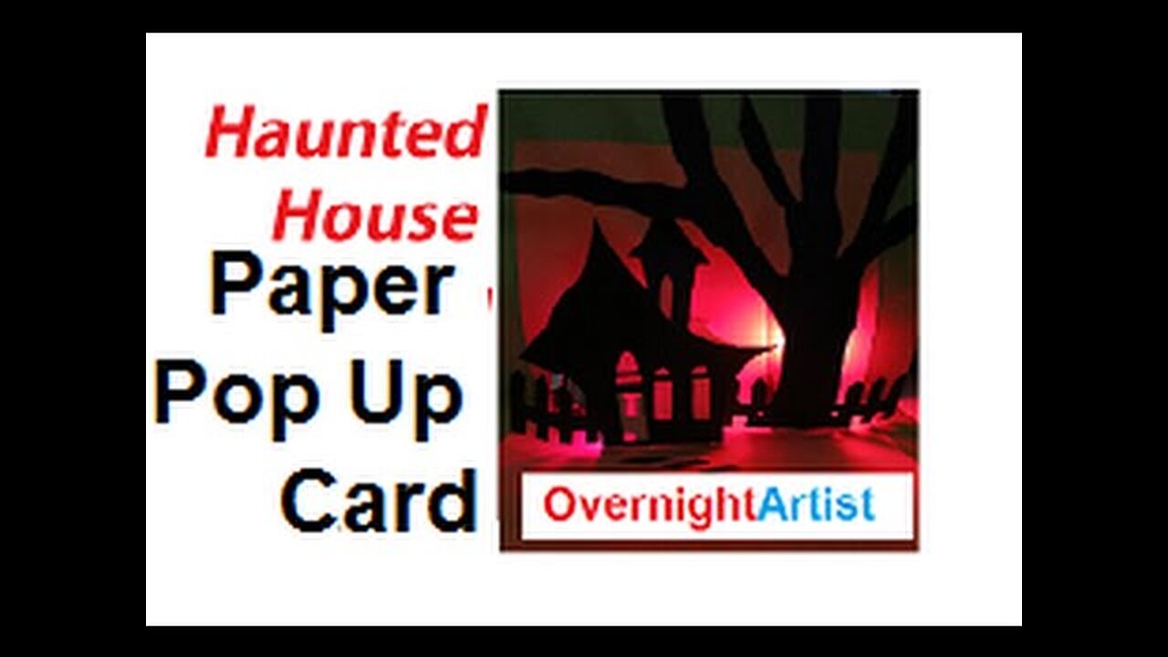 Halloween Cards - Light-up Pop-up DIY - Haunted House