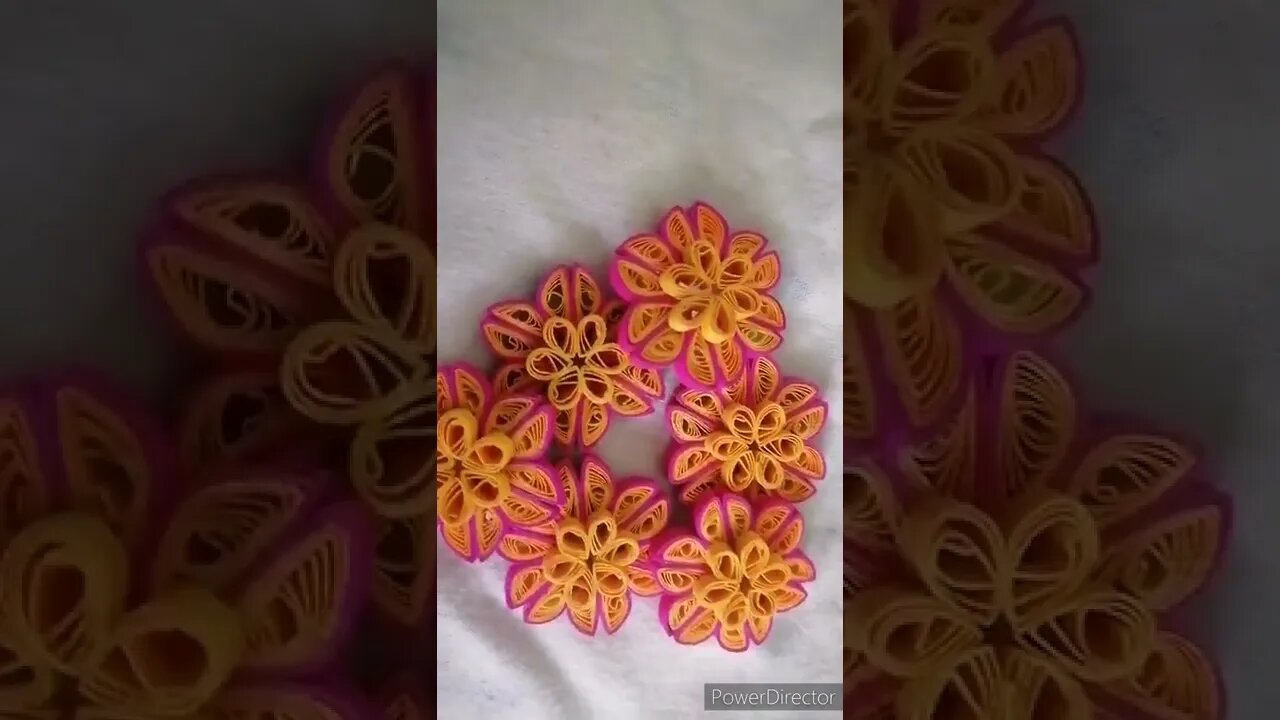 🌼 Beautiful 3D Paper Quilling flowers | ත්‍රිමාණ පේපර් කුවිලින් මල් 🌼@chcreation moratuwa