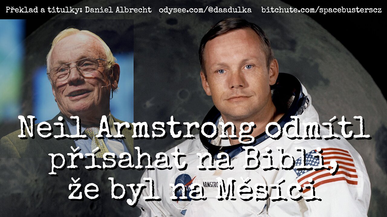 Neil Armstrong odmítá odpřisáhnout na Bibli, že byl na Měsíci (Bart Sibrel, české titulky)