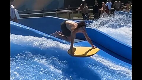 Flowrider wipeout (clip-1) at Soak City, Kings Island (2022) #shorts