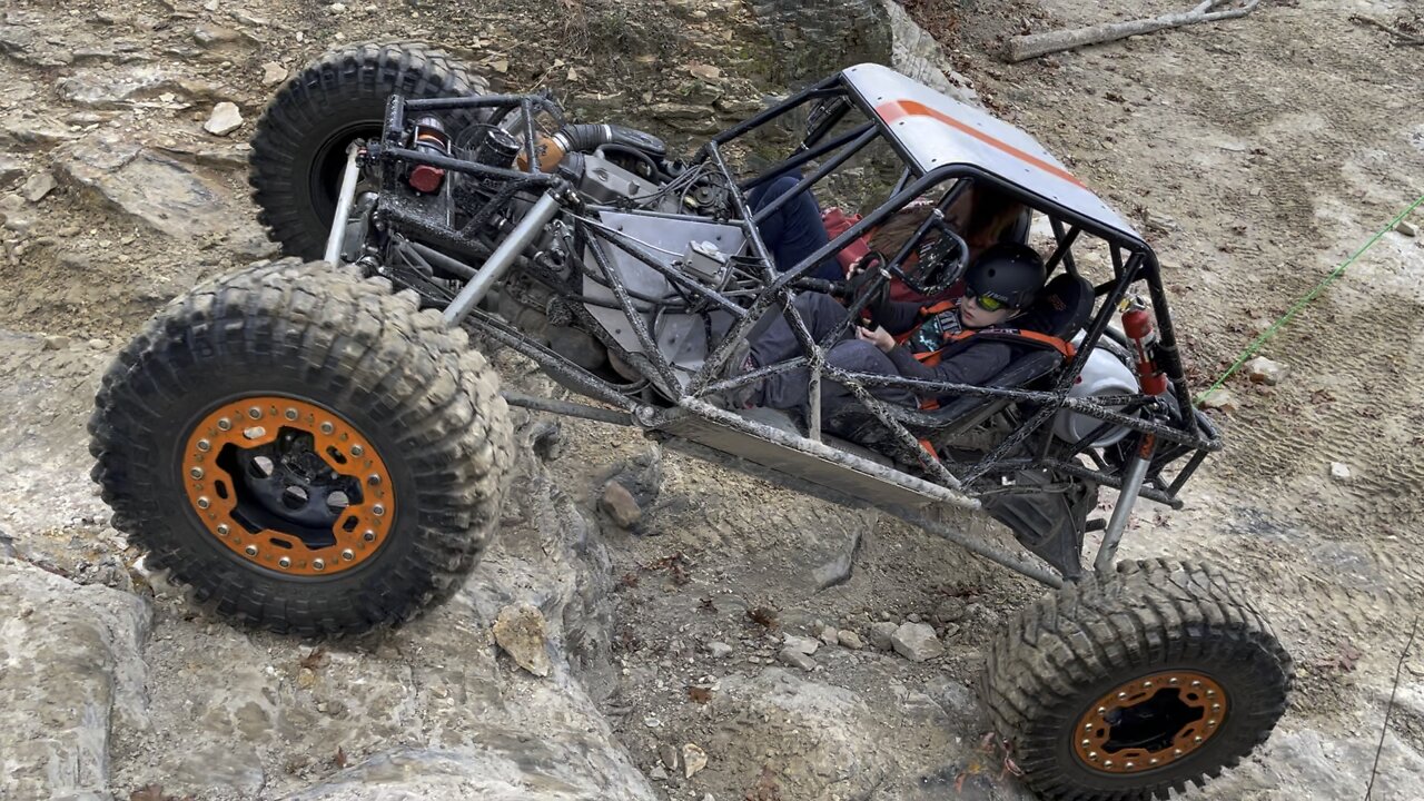 Dax in his Kids buggy rock crawler