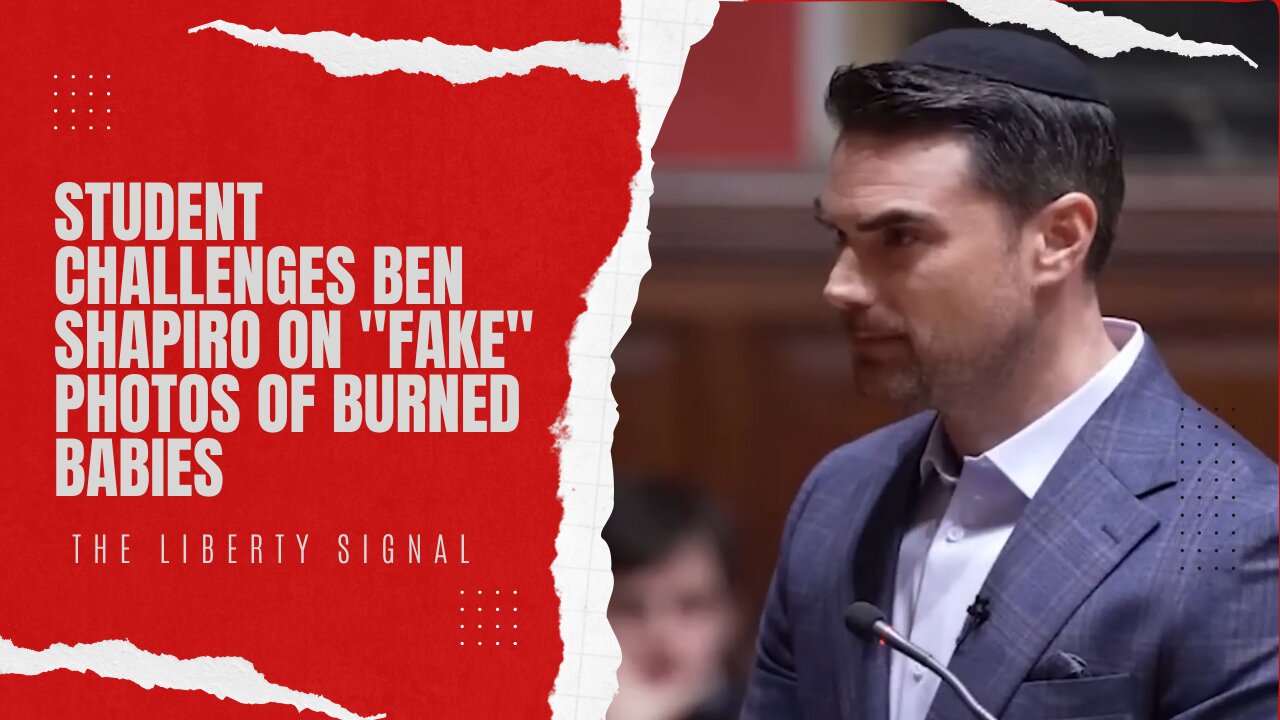 Student Challenges Ben Shapiro on "Fake" Photos of Burned Babies | Oxford University