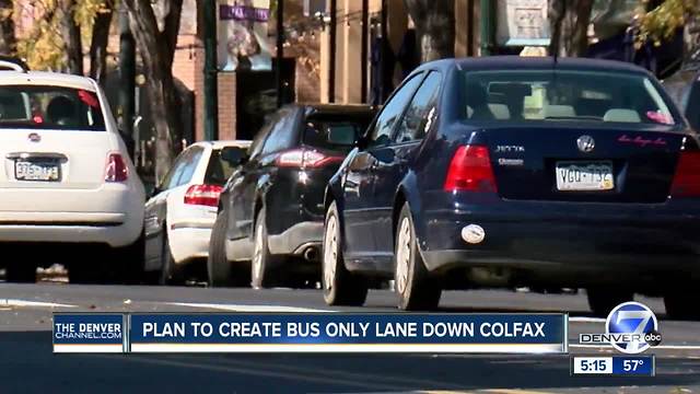 Plan to create bus only lane down Colfax