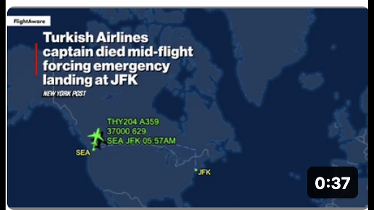 A Turkish Airlines flight made an emergency landing at JFK after the 59 year old captain collapsed