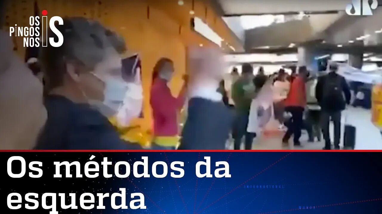 Sindicalistas xingam e atacam Marcel Van Hattem em aeroporto