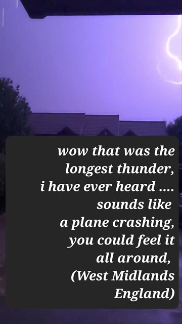 Thought I Captured the longest recorded Thunder Sound, What do you think?